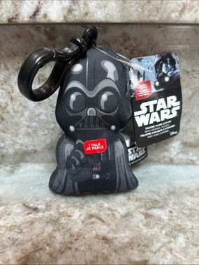 Star Wars Black Darth Vader Plush Clip-On Keychain with Clip